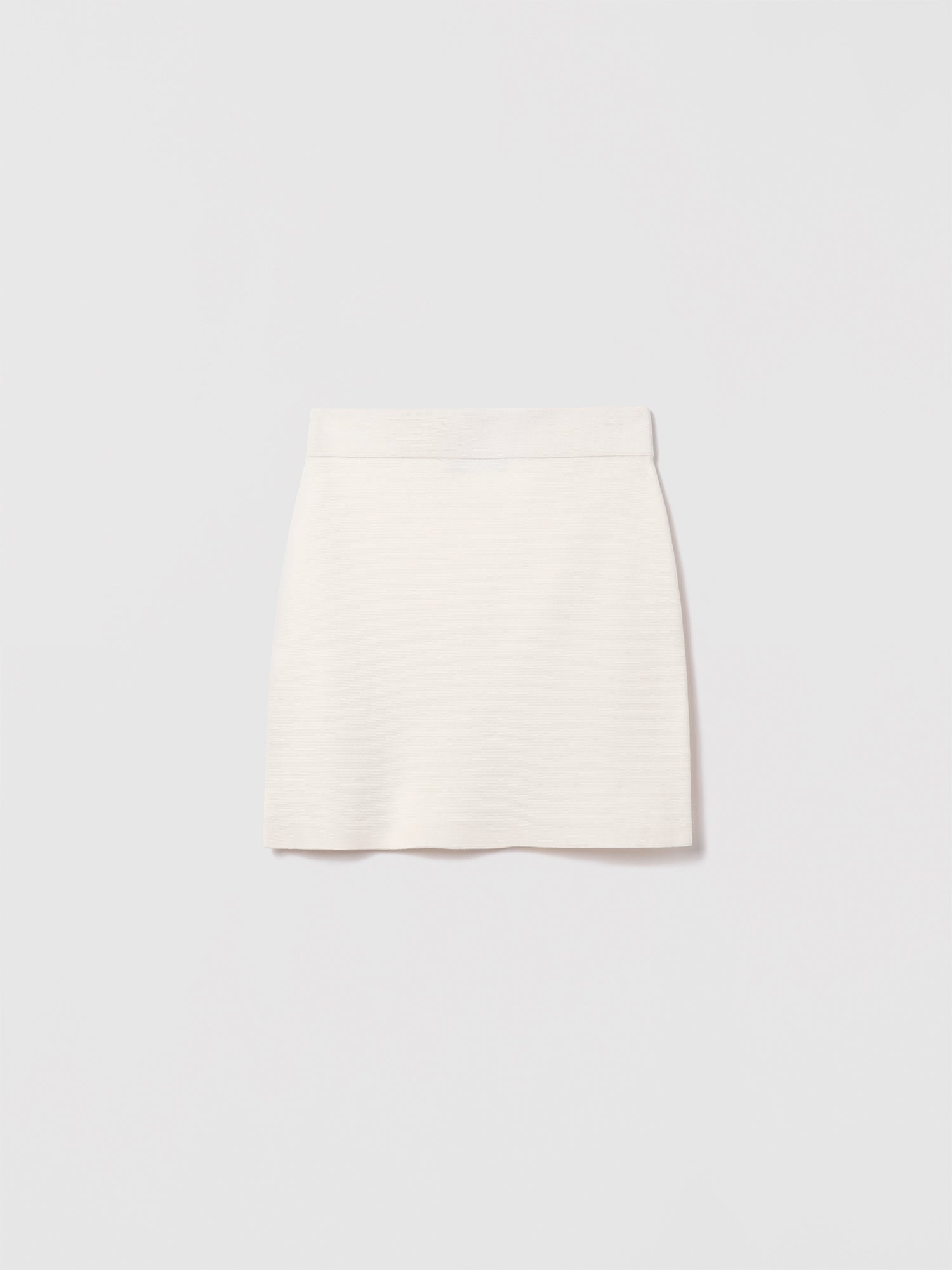 Judith & Charles A-line cotton skirt in mercerized finish with pull-on waist, shown in a clean, minimalist silhouette.
