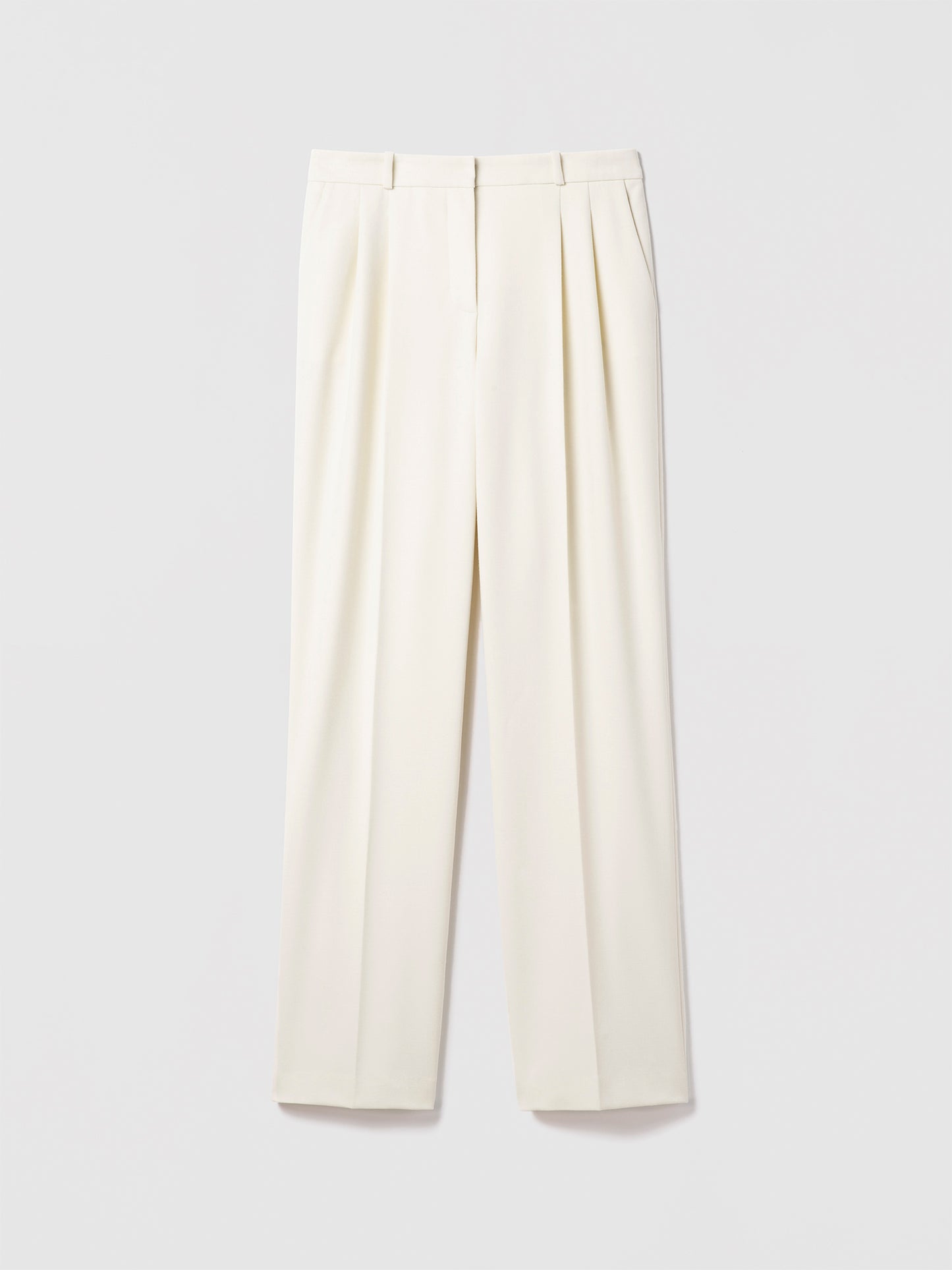 Pantalon droit à plis