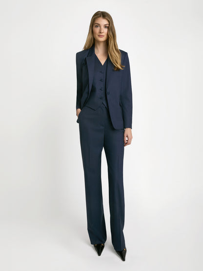 Veste classique en laine extensible