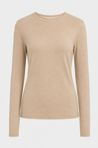 Machine Washable Cashmere Long Sleeve Crewneck
