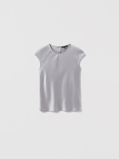Satin Cap Sleeve Blouse