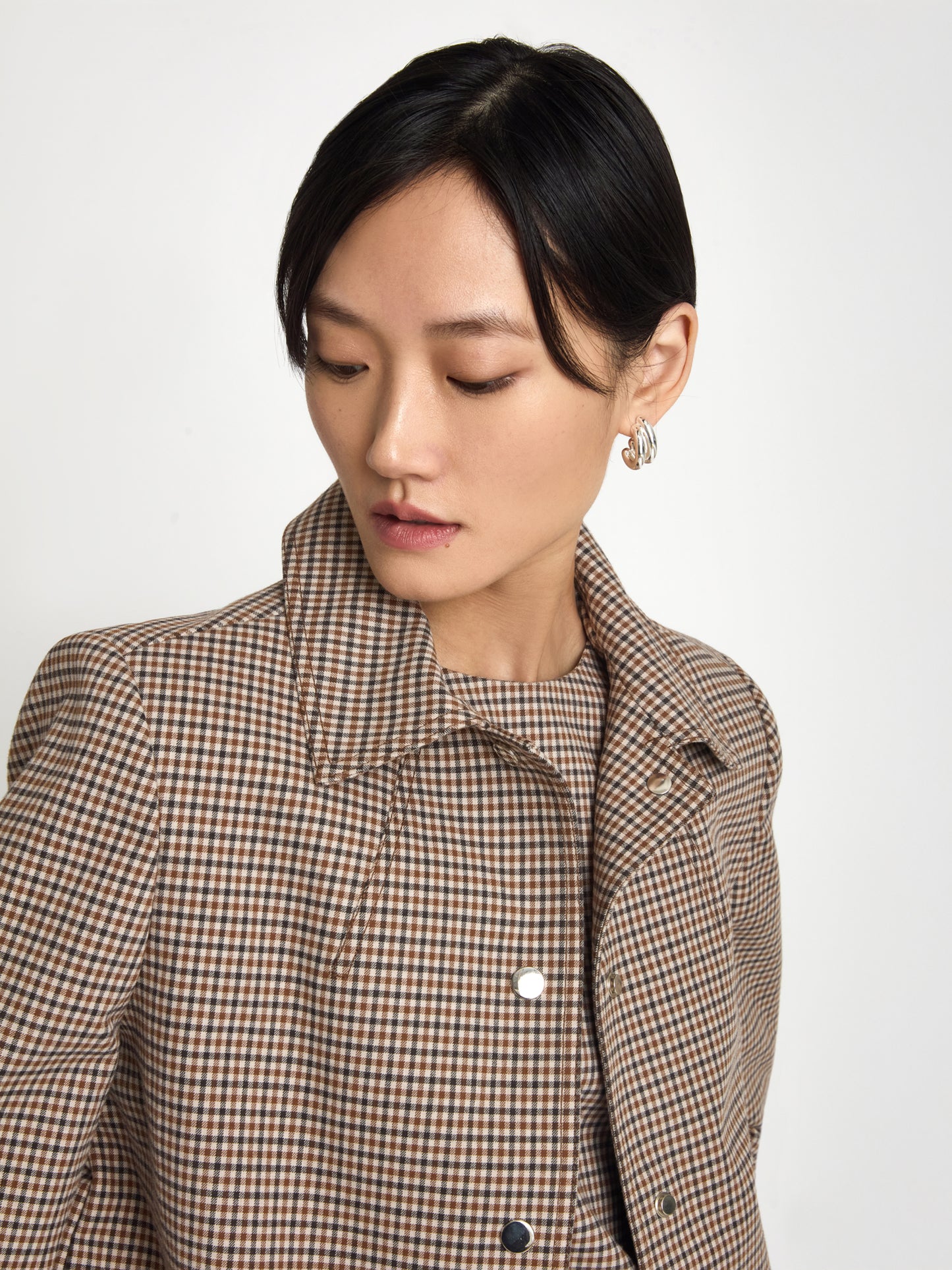 Manteau à mini carreaux