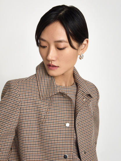 Manteau à mini carreaux