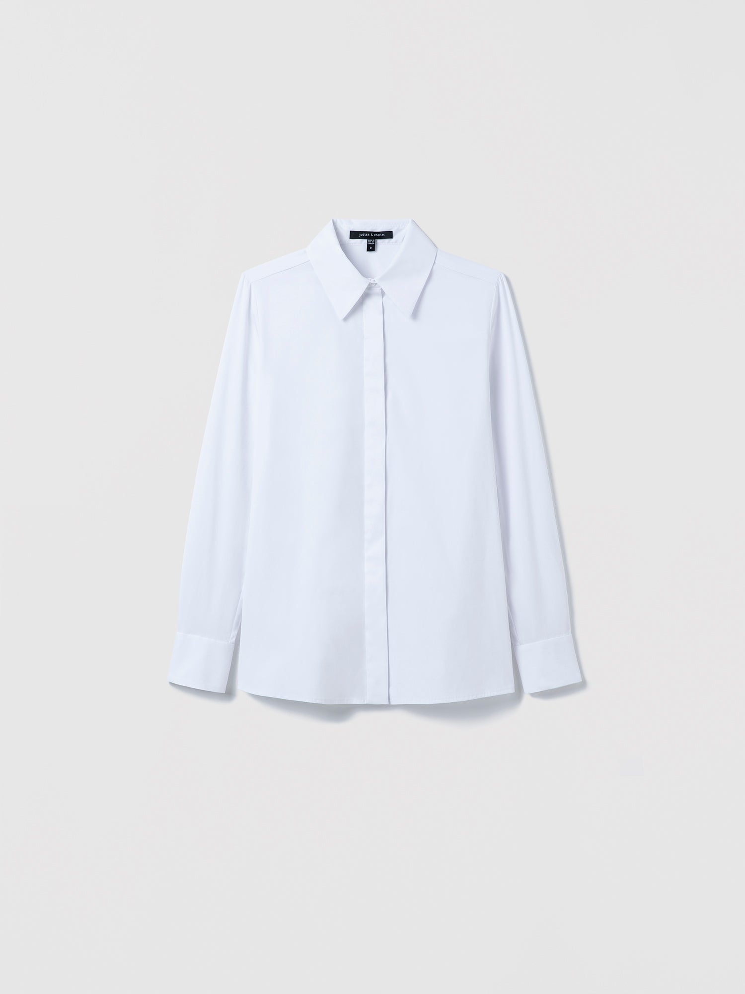 White shirt on a light gray background