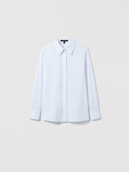 White shirt on a light gray background