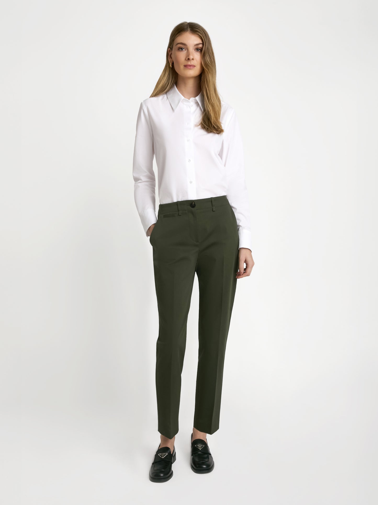 Blouse Classique en Popeline à Manches Longues