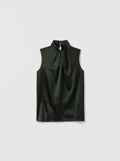Silk Twist Neck Blouse