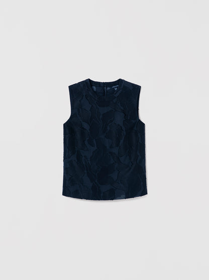 Flat of a Floral Lace sleeveless top