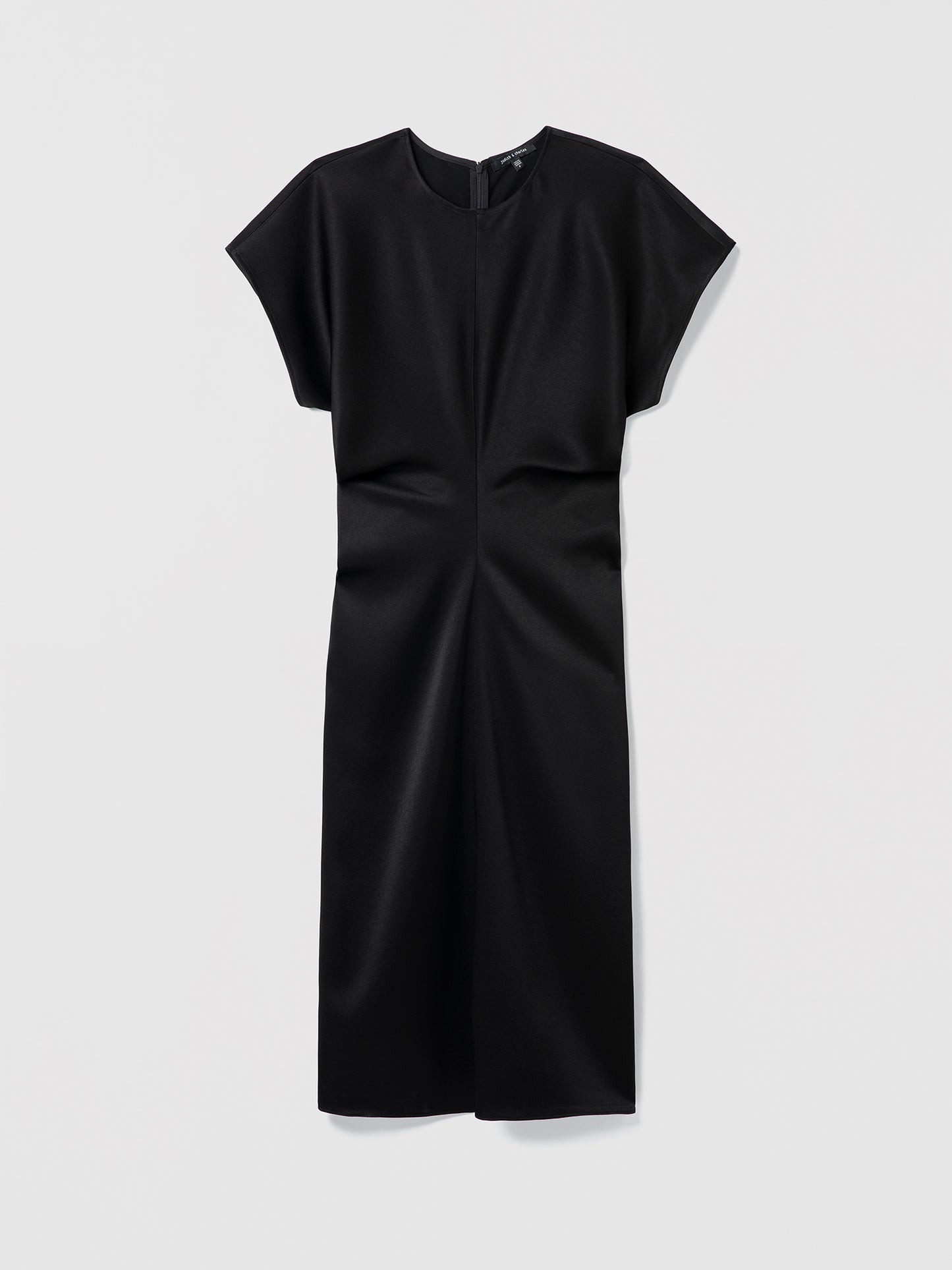 Black dress on a light gray background