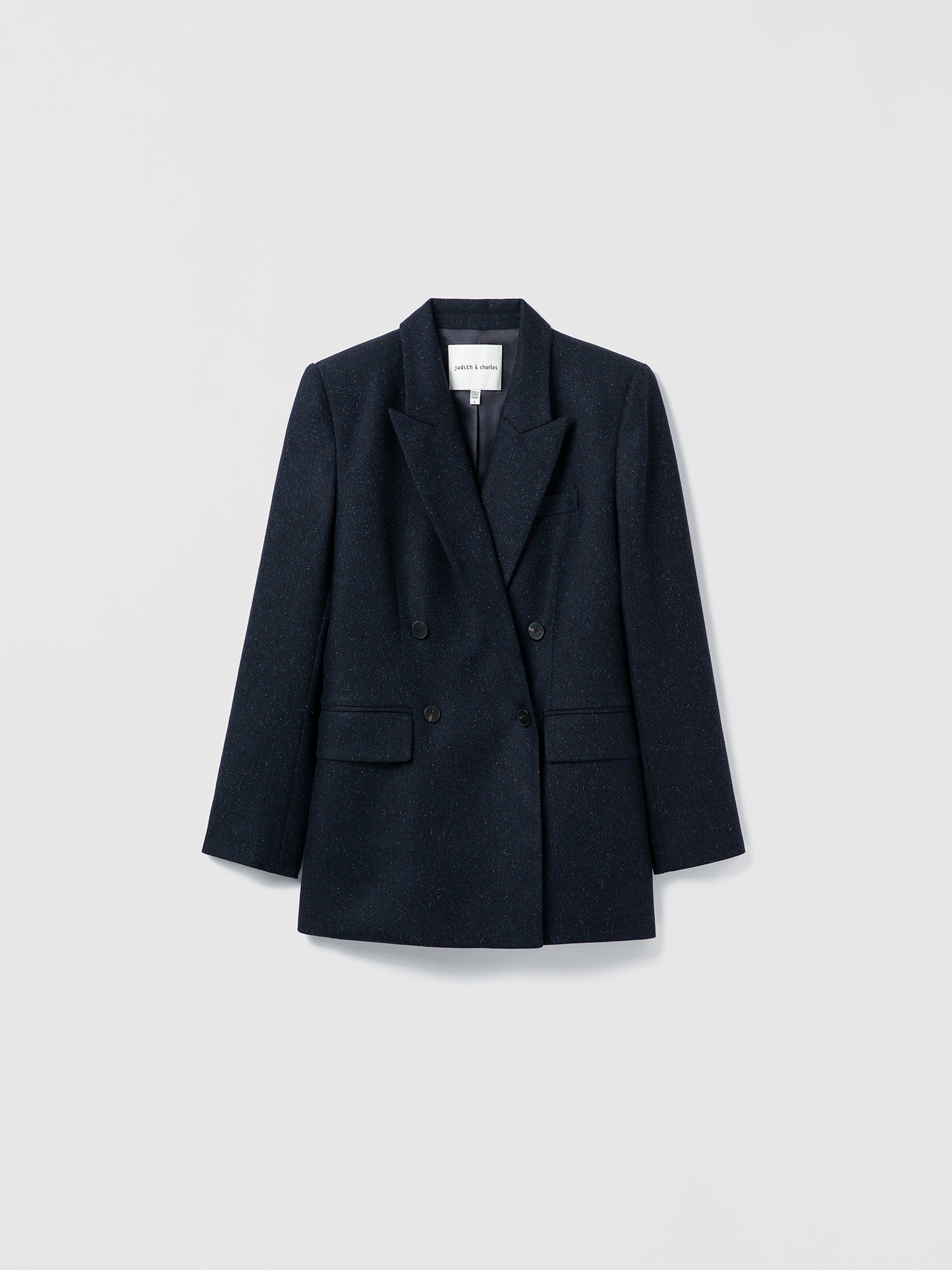 Veste Croisée En Laine Mouchetée