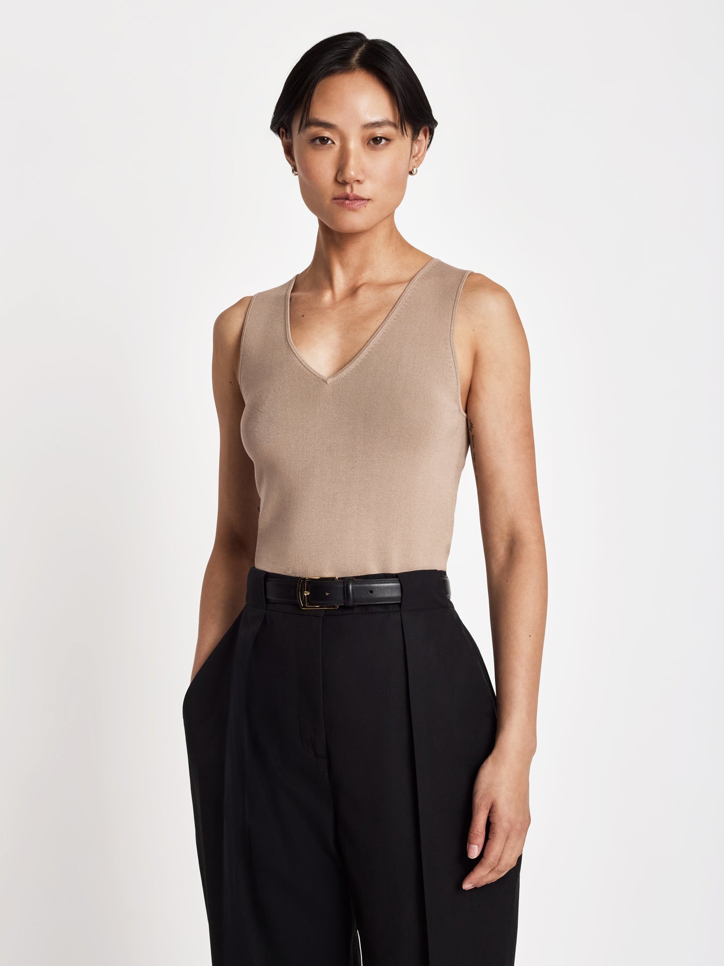 Fine cotton silk shell
