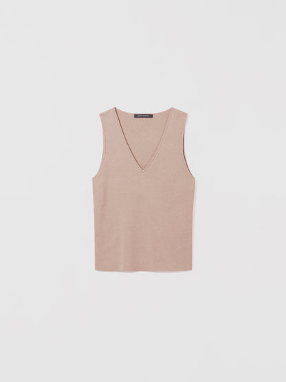 Fine cotton silk shell