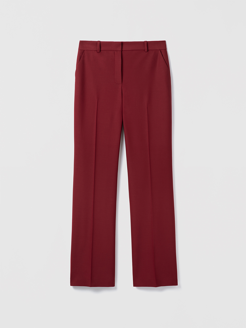 Pantalon Tailleur En Laine Extensible