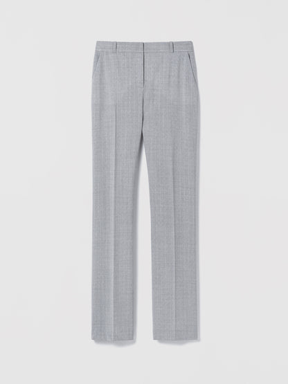 Gray stripe pants on a white background