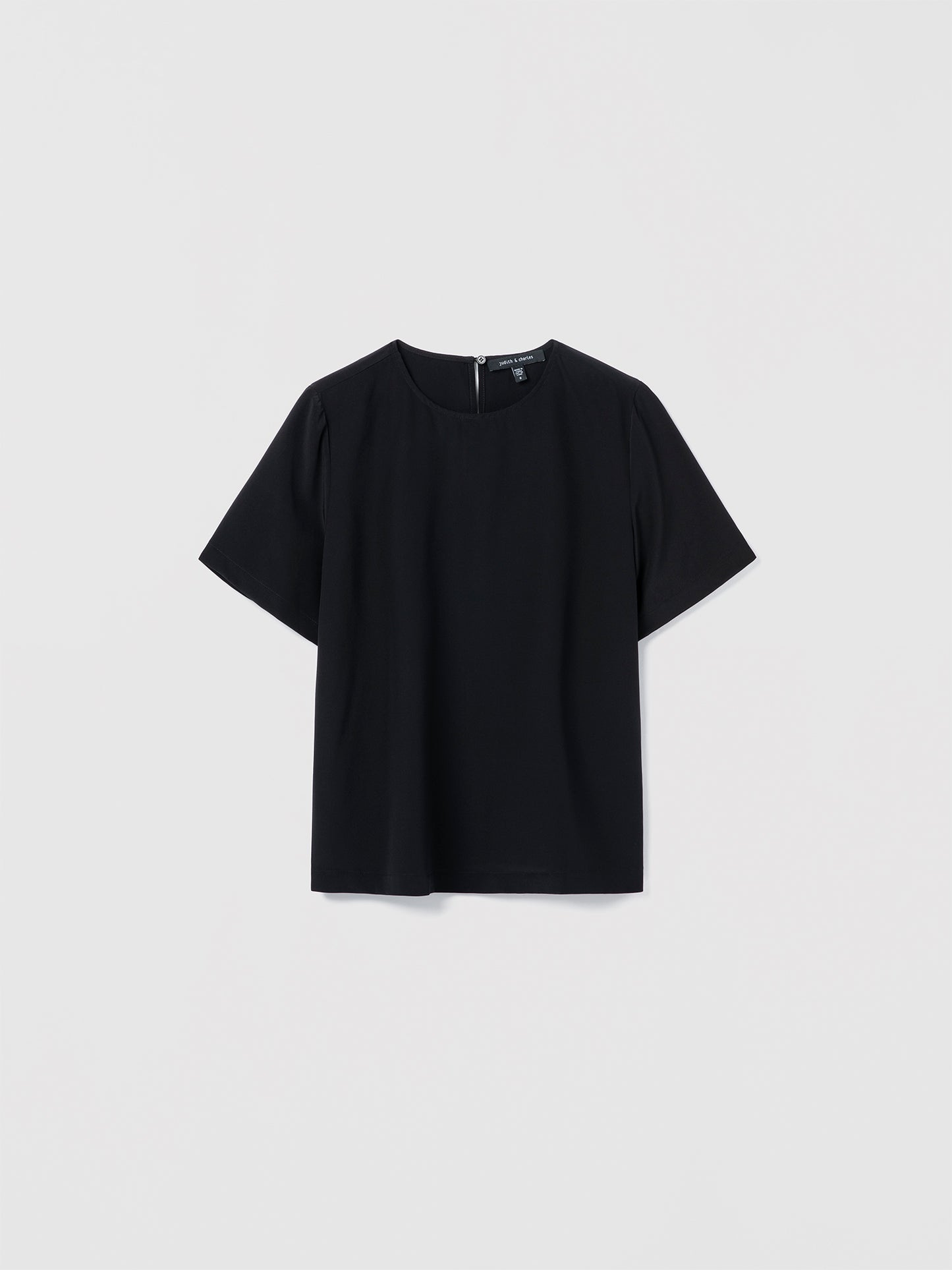 Silk crewneck blouse