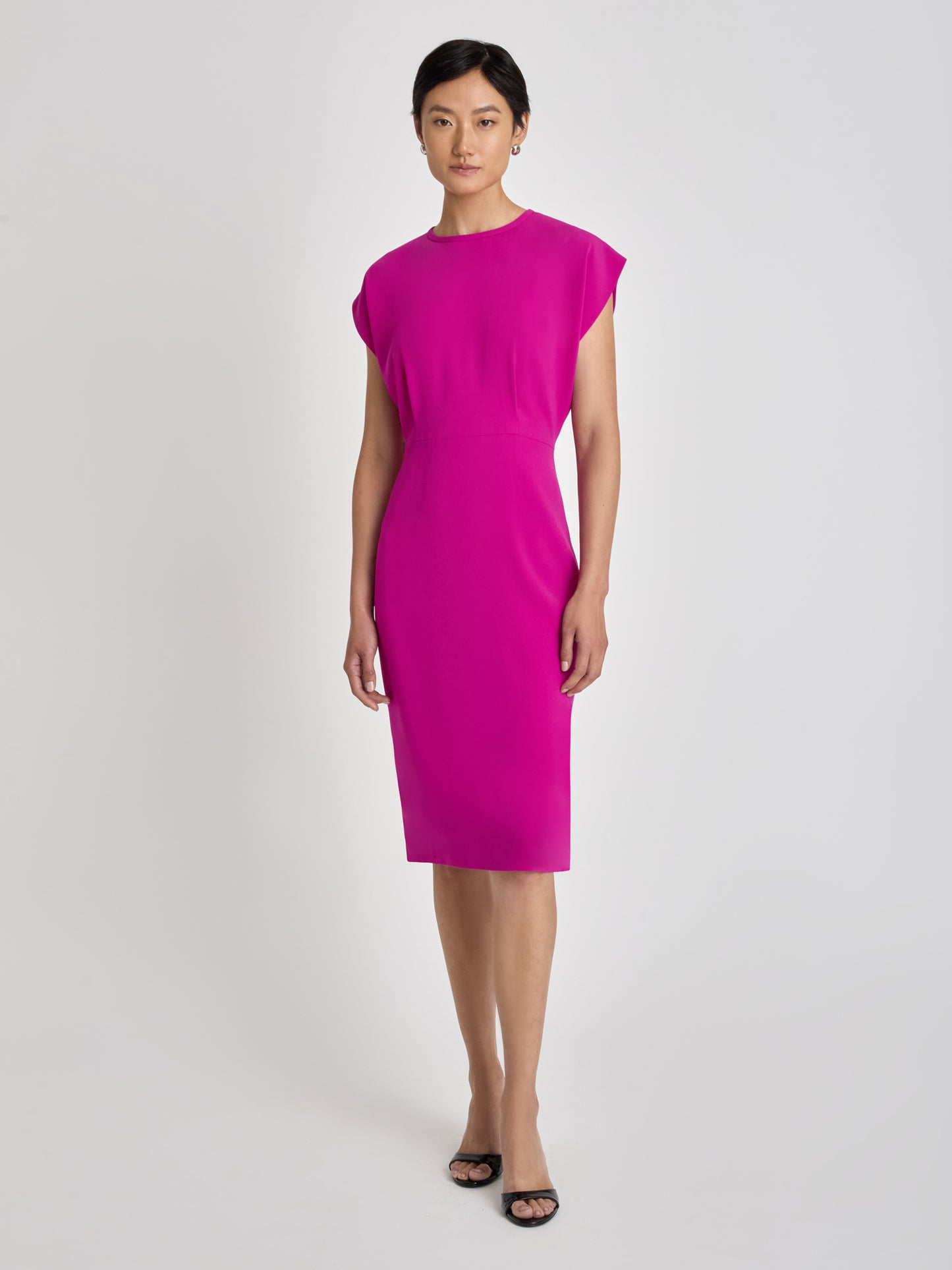 Robe Ajustée à Col Rond