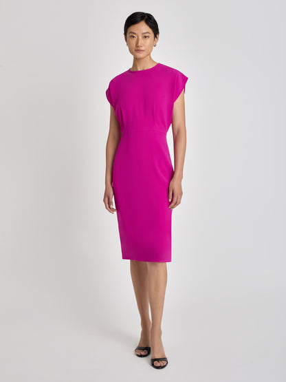Robe Ajustée à Col Rond
