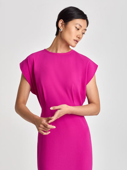 Robe Ajustée à Col Rond
