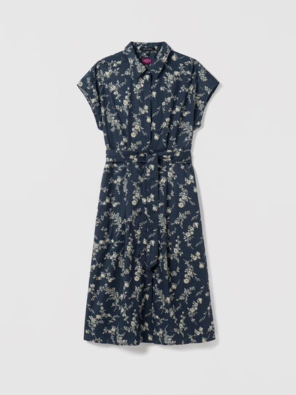 Printed Poplin Shirt Dress