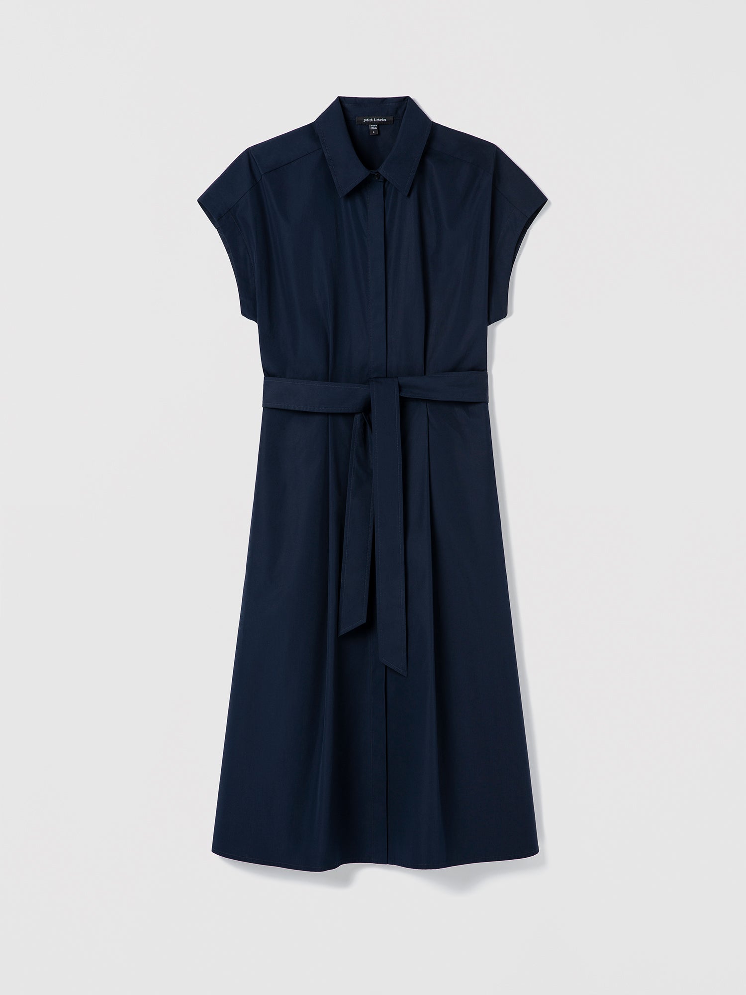 flatshot of a navy dress 